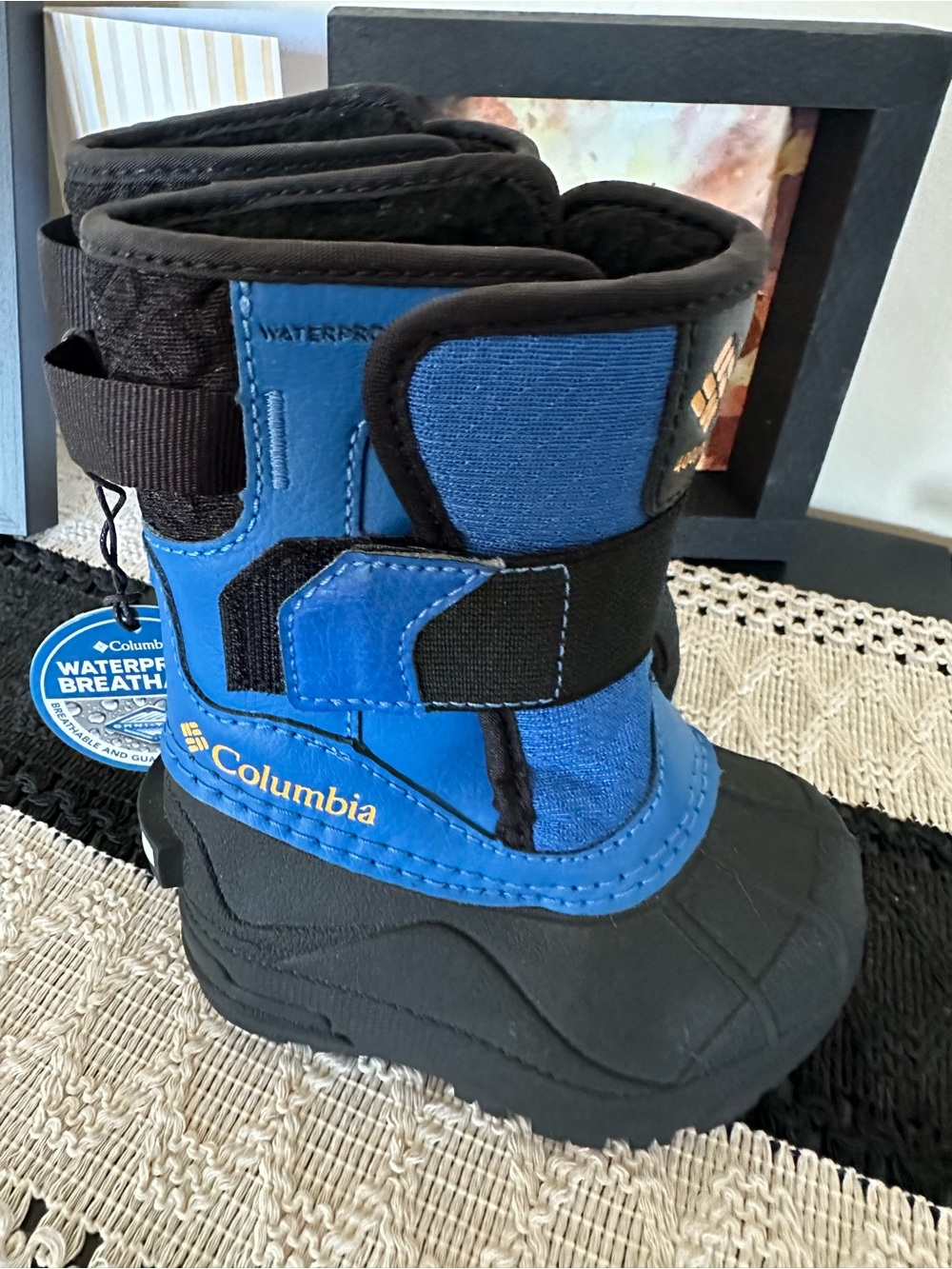 Columbia infant/toddler Waterproof Blue Winter Boots